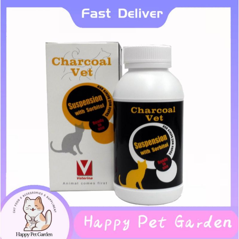 CHARCOAL VET 100ML/Ubat Cirit Birit, Keracunan & Kembung Perut Untuk
