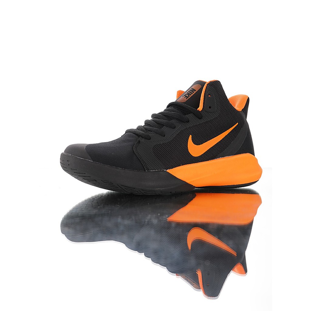 black and orange basketball sneakers