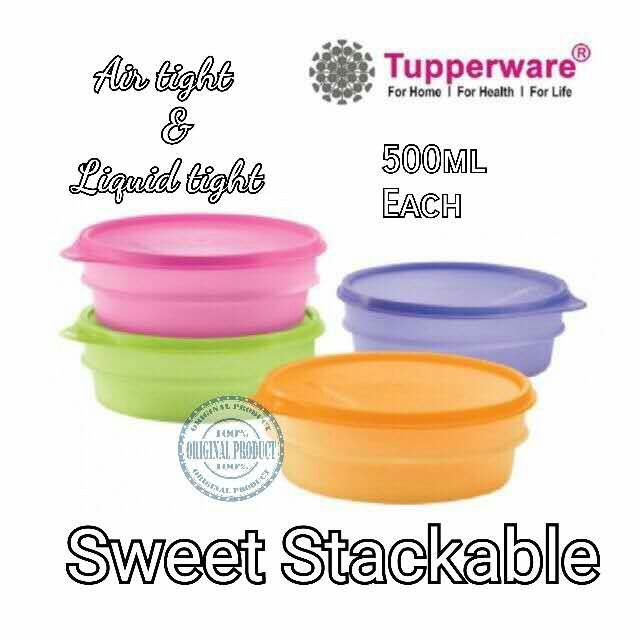 💥Ready Stock💥Tupperware Sweet Stackable 500ml - Set Of 4