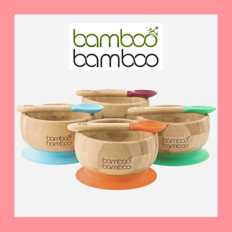 Original Baby Suction Bowl And Spoon BAMBOO BAMBOO