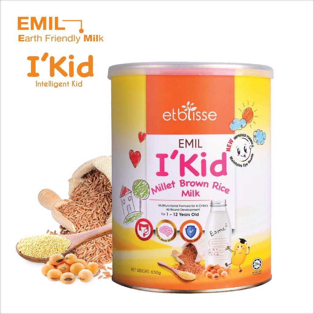 etblisse Emil I'Kid Millet Brown Rice Milk Halal (650g) Shopee Malaysia