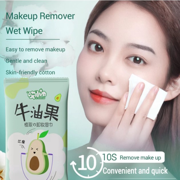 (Ready stock) Avocado Makeup Remover Wet Wipes Makeup Remover Sheet 1