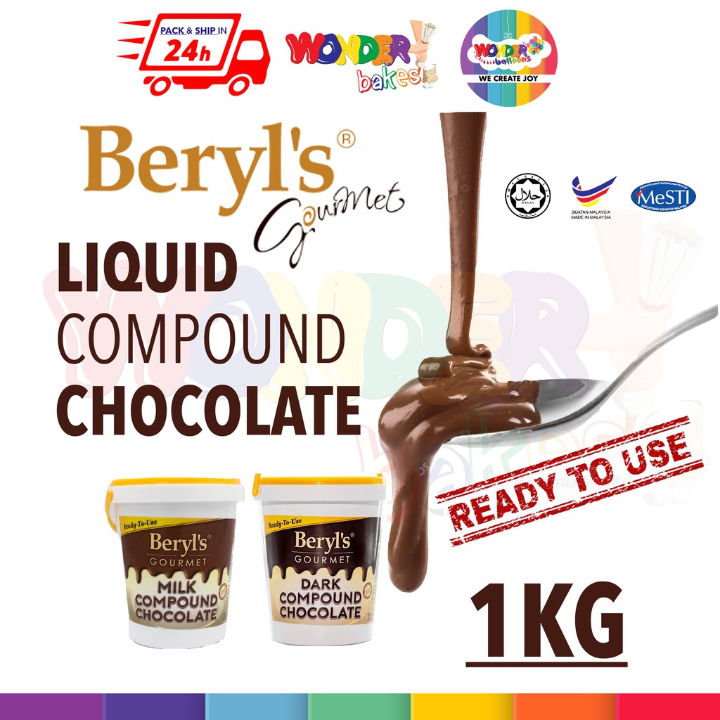 {SHIP IN 24 HRS} BERYLS LIQUID COMPOUND CHOCOLATE 1KG ...