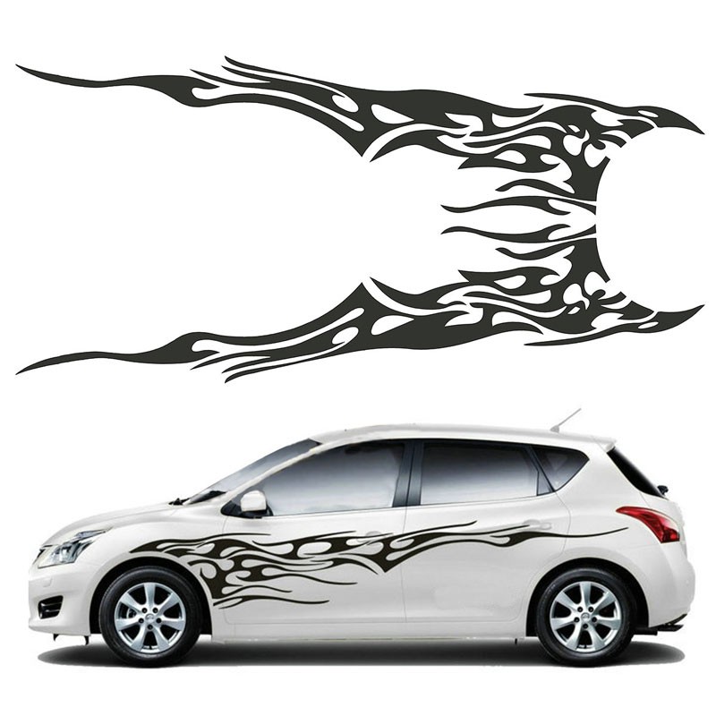 Automotive 2X DIY Car Body Side Decal Vinyl Flame Graphics Racing ...