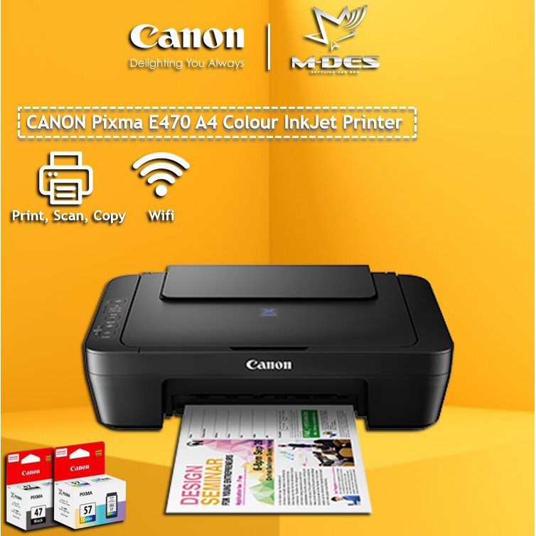 how to connect canon pixma e470 printer to phone