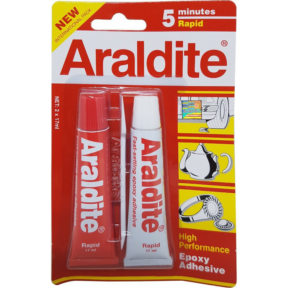ARALDITE 5 MINUTES RAPID HIGH PERFORMANCE RED EPOXY ADHESIVE Shopee