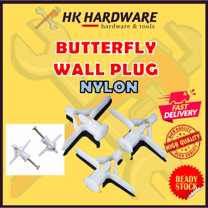 1 BOX NYLON BUTTERFLY PARTITION WALL PLUG WALL PLUG PARTITION RAMA RAMA