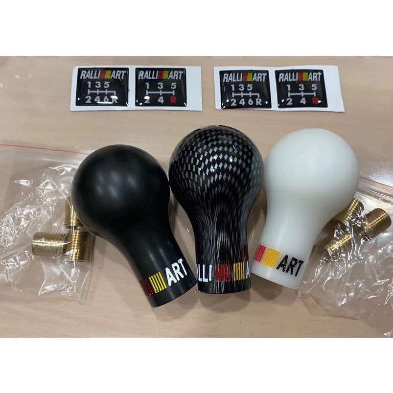 Ralliart tombol Gear Knob Manual Shift mitsubishi Proton wira satria iswara saga waja BLACK / WHITE Ralliart gear knob