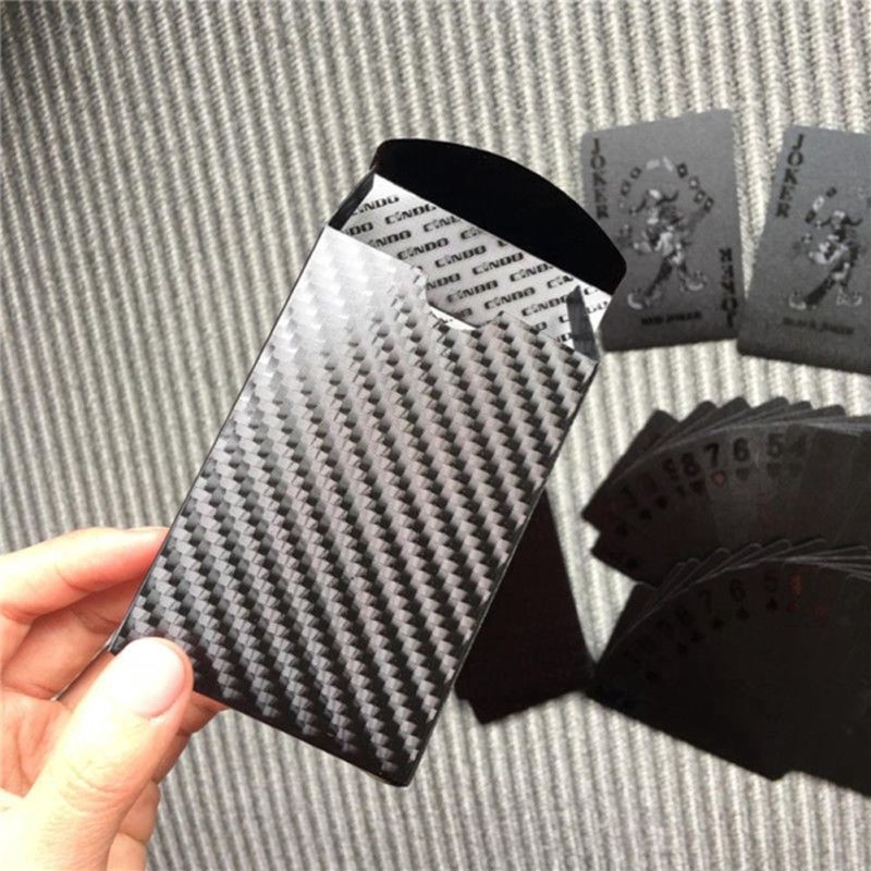 Essential Versatile fangyougu Playing Cards Waterproof Matte Black Foil Plated Poker Card Table Game Gift Reliable Must - Image 2