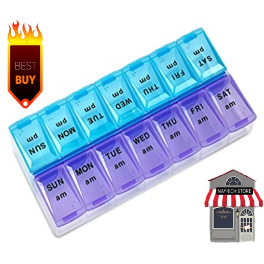 7 Day Weekly Pill Medicine Box Holder Storage Container Case Portable Bekas Kotak Simpanan