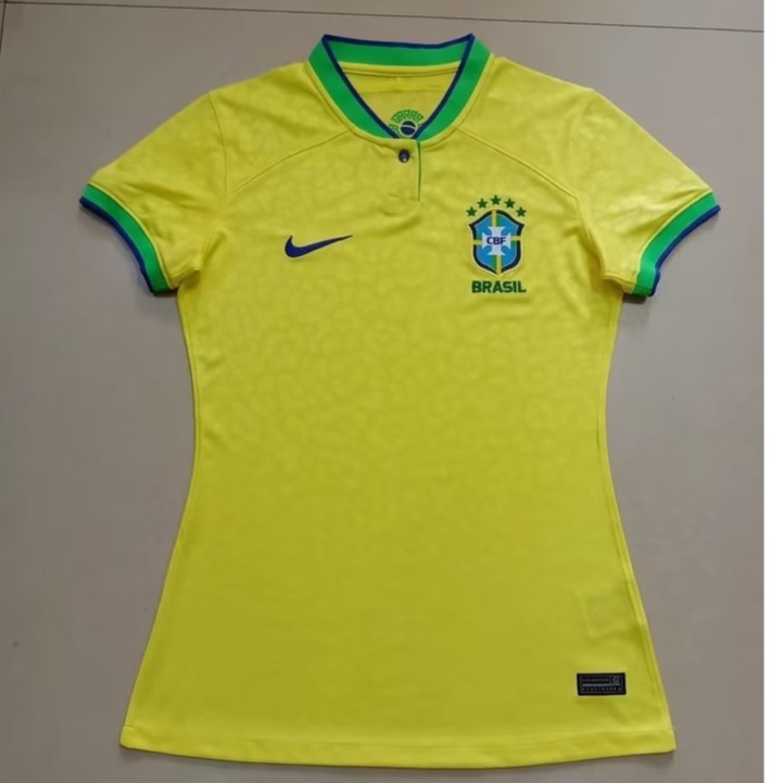 Brazil Women Yellow Soccer Jersey Home Football Shirt 2022 World Cup