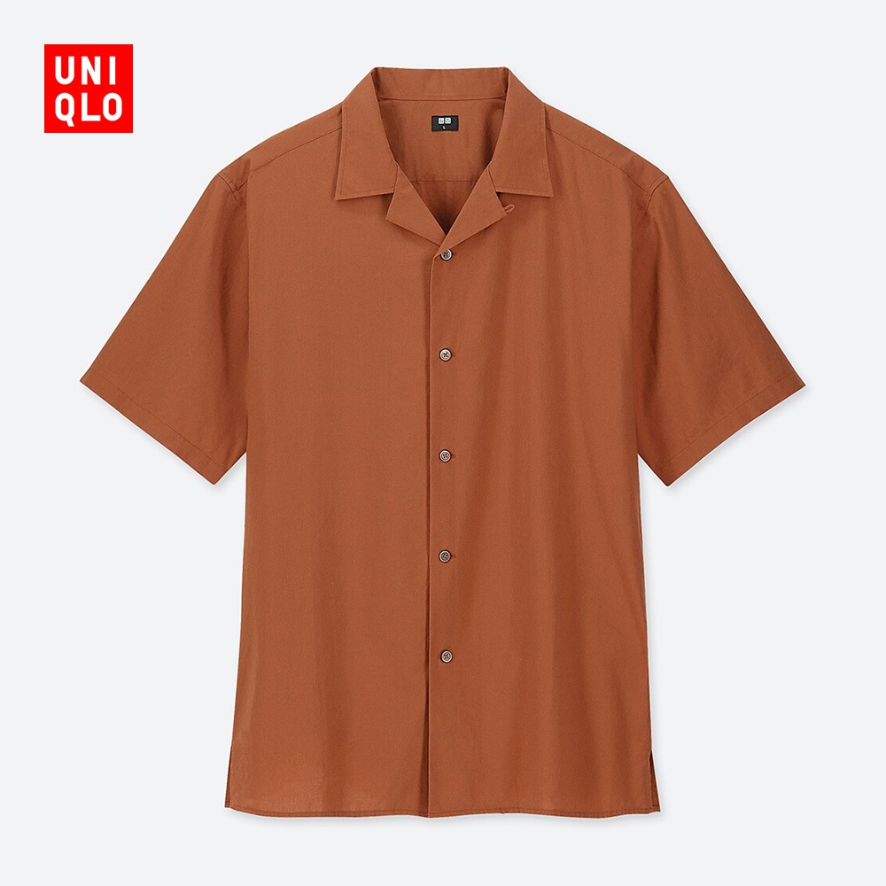 Men S Open Collar Shirt Short Sleeve 414582 Shopee Malaysia