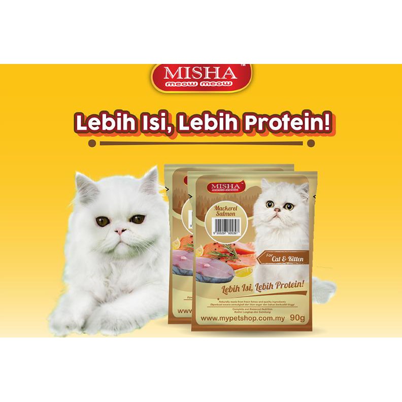 Buy MISHA Cat Pouch Wet Food / Makanan Kucing 90g  SeeTracker 