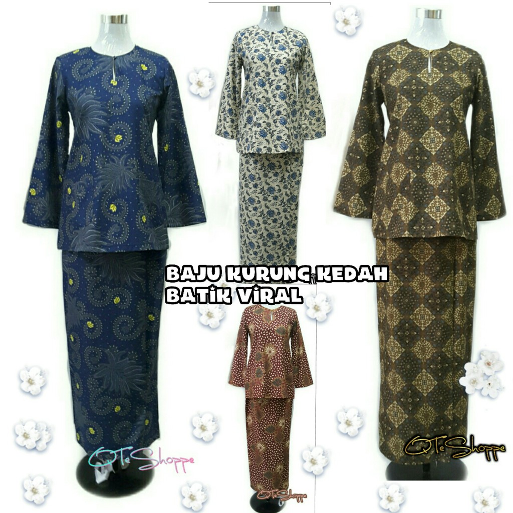 BAJU KURUNG KEDAH POKET BATIK VIRAL/KURUNG KEDAH BATIK VIRAL | Shopee ...