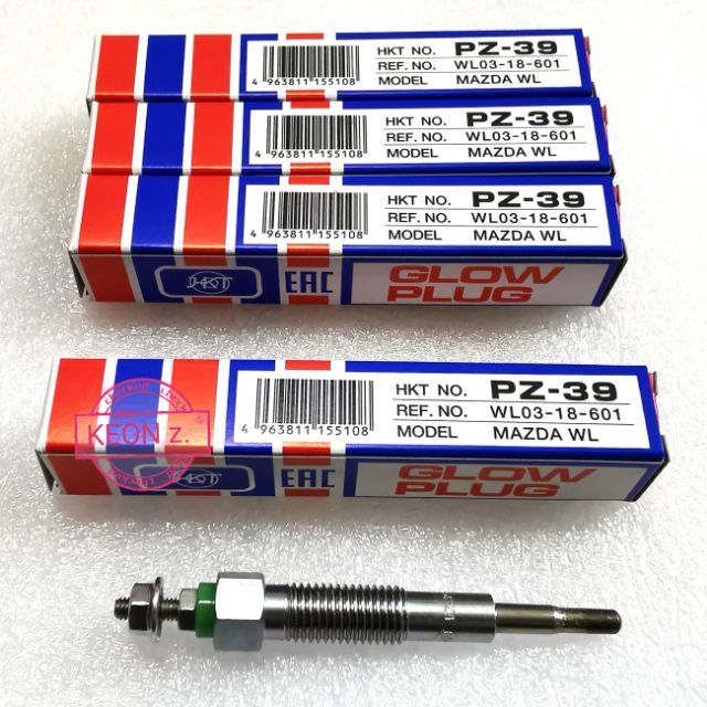 HKT Heater Glow Plug for Ford Ranger 2.5, Mazda Fighter (WL) 11v (1set/4pc) Shopee Malaysia