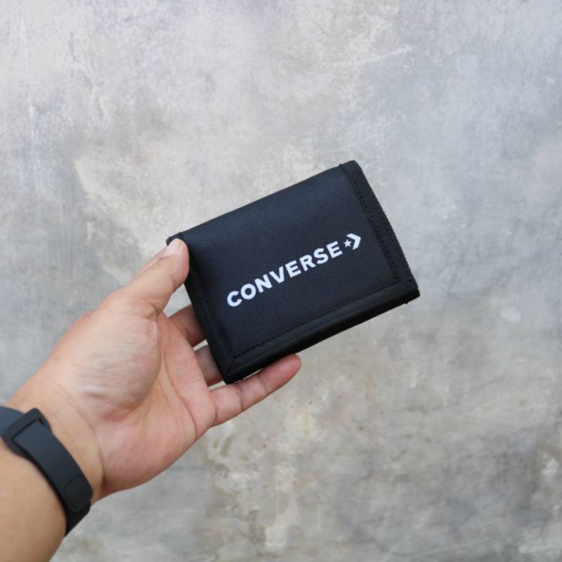 Campaña acoso Reverberación HITAM Black trifold Converse Wallet | Shopee Malaysia