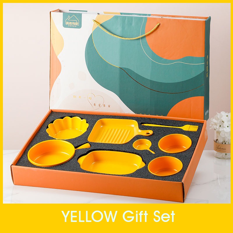 【Z2I】Home Luxury Ceramic Ins/Nordic Style Baking Set Gift Tableware Hand Gift Oven & Microwaveable Kitchenware