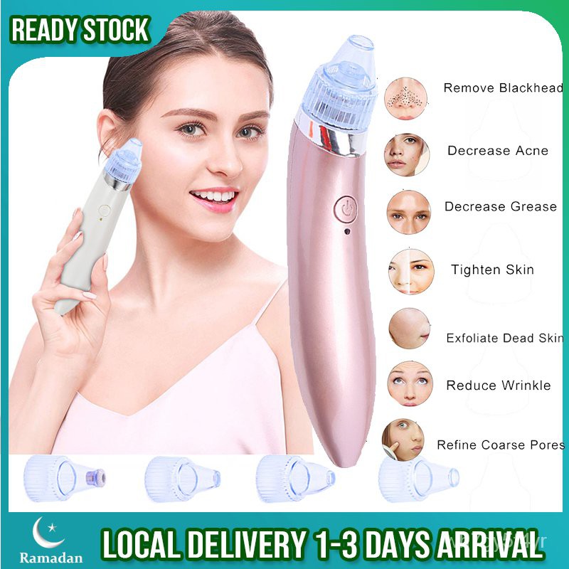 5 In 1 Vacuum Suction Blackhead Remover Decrease Acne Reduce Wrinkle Extractor Pores Deeply Cleaning Facial Cleaner Elec