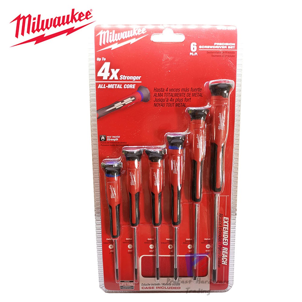 MILWAUKEE™ 6 PC Precision Screwdriver Set w/ Case(48222606) Shopee