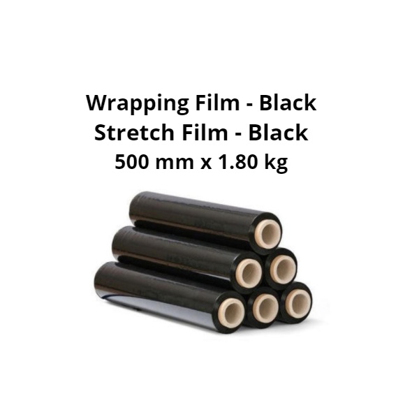 ( Ready Stock ) Black Colour Wrapping 1.8kgs / Stretch film / packing