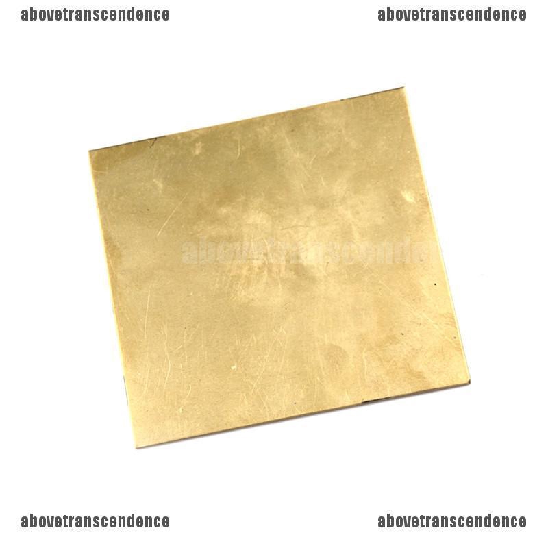 Brass Metal Thin Sheet Foil Plate Thick 0.5mm/0.8mm/1mm/2mm 100X100mm DIY Part O 