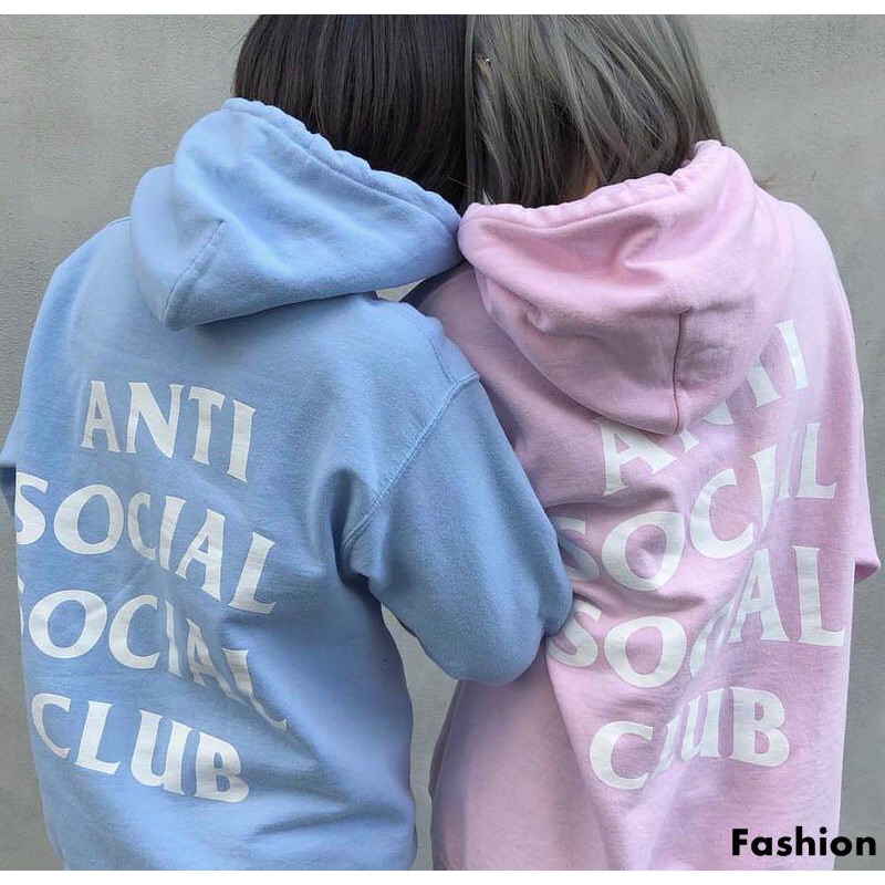 anti social social club blue hoodie