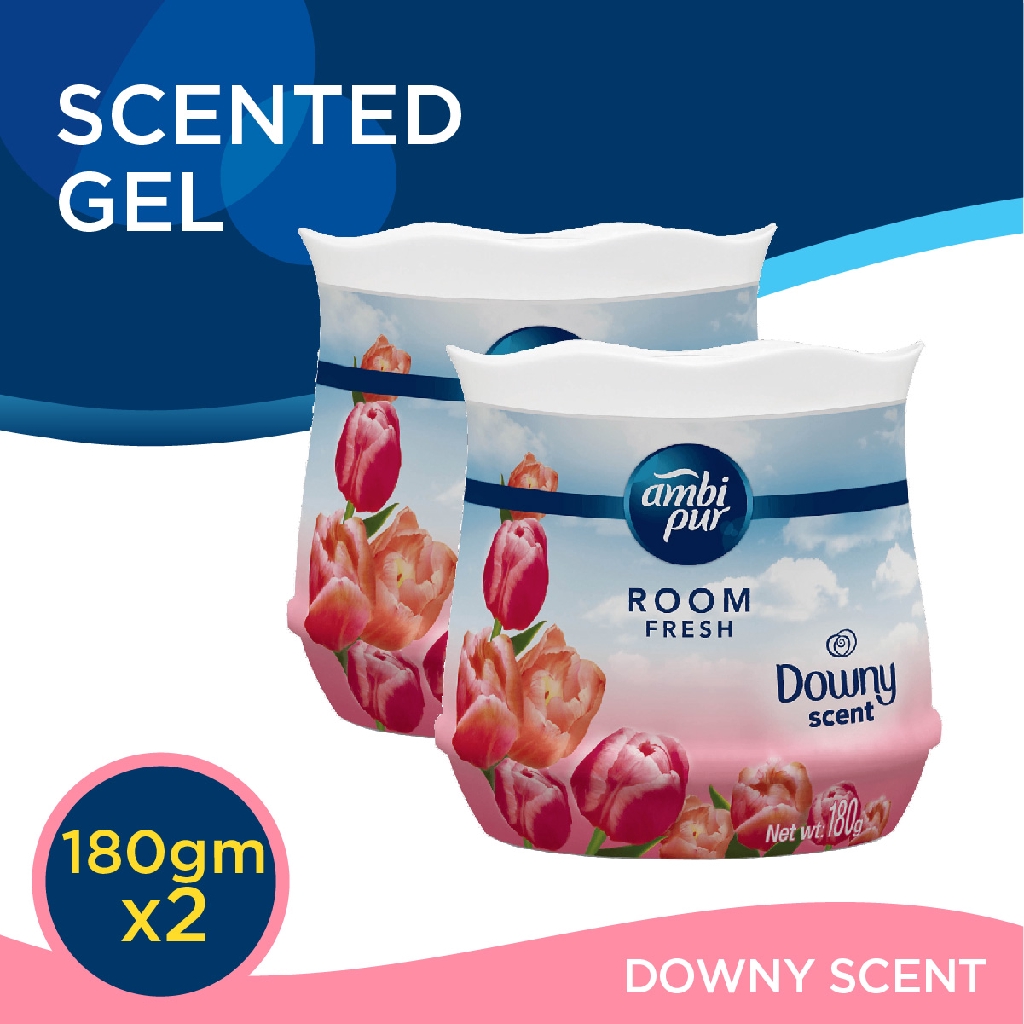 Ambi Pur Air Freshener Room Fresh Scented Gel Downy (180g x 2) [Value