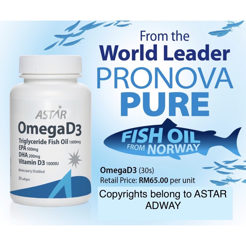 Omega 3 Fish Oil Vitamin D3 Dha Epa Pronova Pure Norway Basf Good Heart Health High Content Of Omega3 Shopee Malaysia