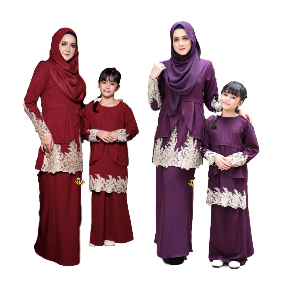 Adwa Adiva Kurung  Moden Afeeya Anak Lace Bawah Baju  Dan 