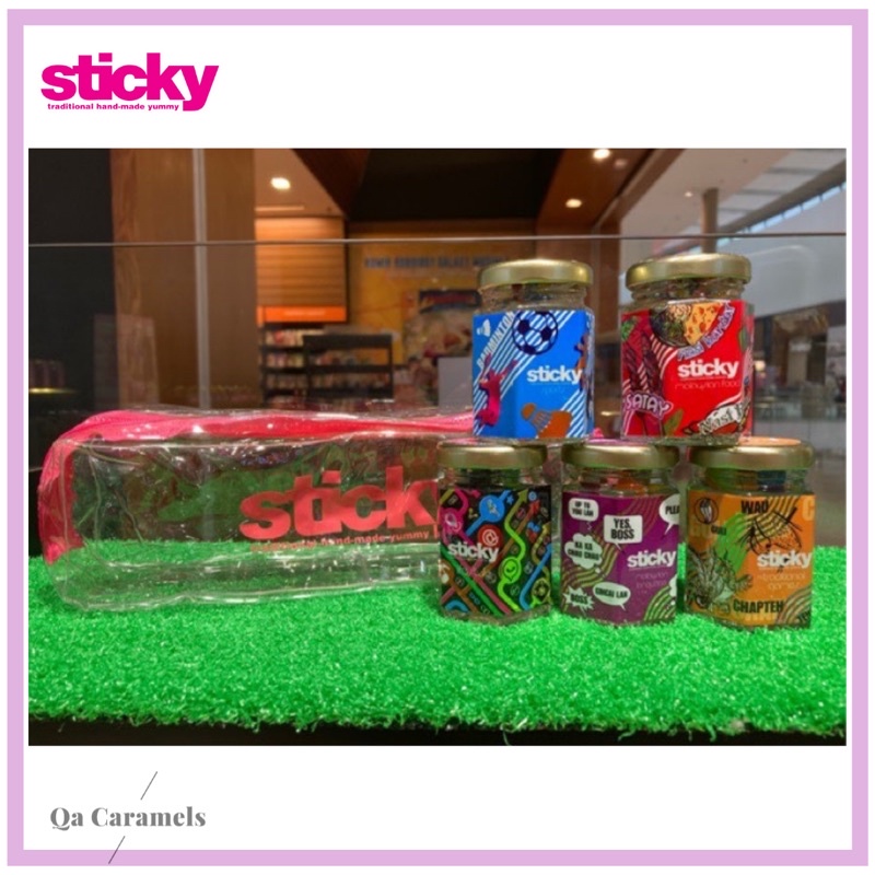 Sticky Candy Malaysian Lifestyle 5 Bottles Gula Gula Sweet Fruits Flavours Handmade T Set 8797