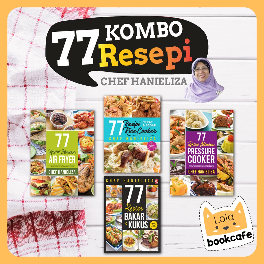 KOMBO KOLEKSI 77 RESIPI CHEF HANIELIZA Resipi Air Fryer, Rice Cooker