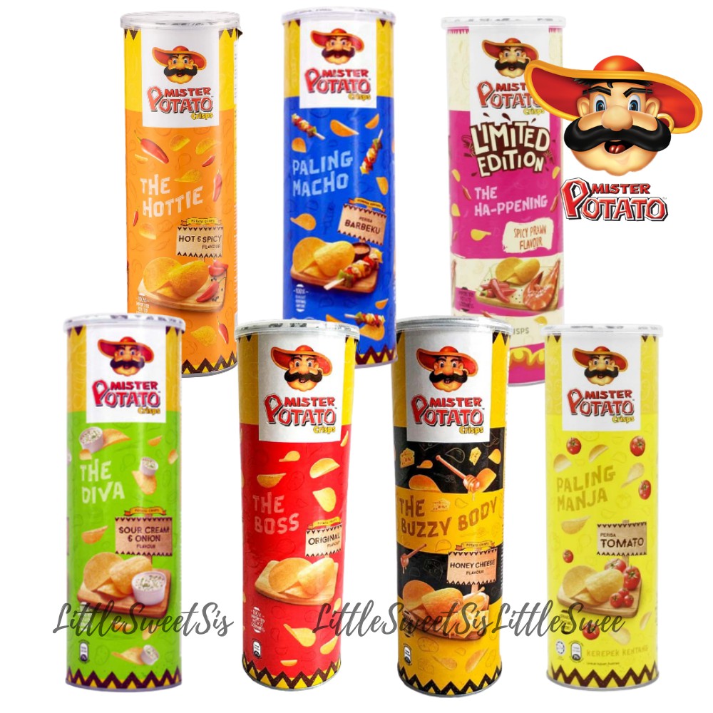 Buy Mister Potato Crisps Can 150gm 7 Flavours Available Seetracker Malaysia