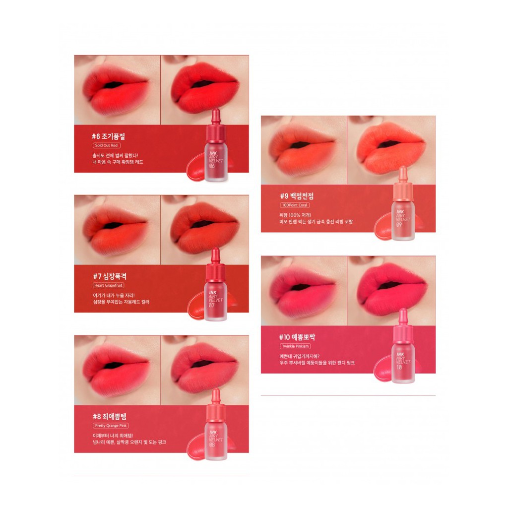 Peripera Ink Airy Velvet 4g 15 Colours To Choose 19 Edition Shopee Malaysia