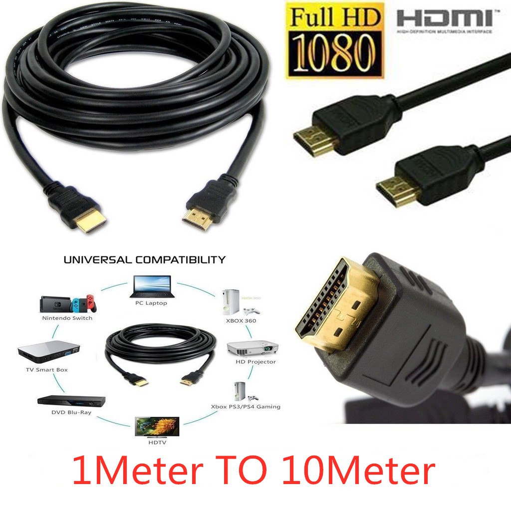 HDMI TV Cable 1 / 2/ 3/5/10 meter HDMI tv cable，Gold-plated plug V1.4 ...