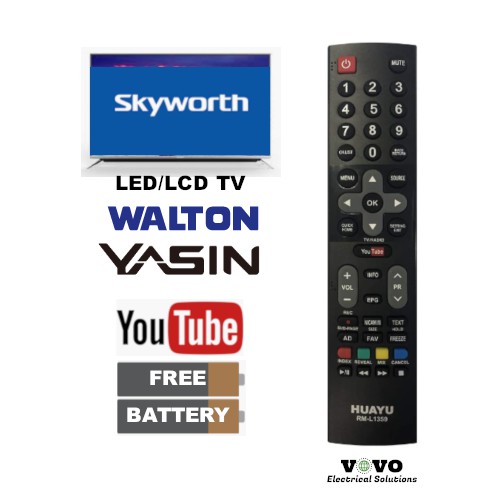 Skyworth Walton Yasin Lcd Led Tv Replacement Remote Control Shopee Malaysia