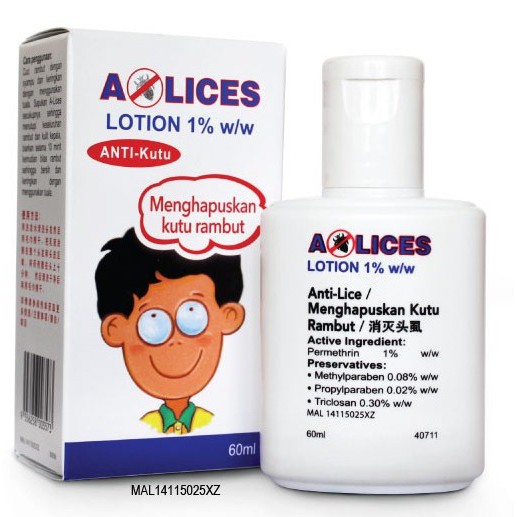 Alices Lotion Shampoo (AntiLice, AntiKutu) 60ml Permethrin 1