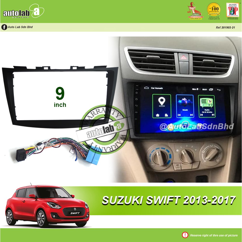 Android Player Casing 9" Suzuki Swift 2013-2017 ( with Socket Suzuki CB-126 )