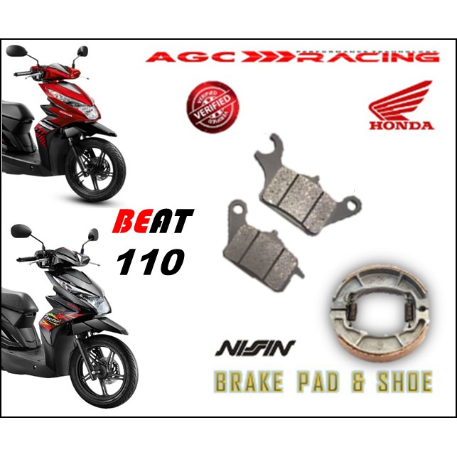 HONDA DISC BRAKE PADS u0026 BRAKE SHOE BEAT 110 SCOOTER BEST QUALITY 