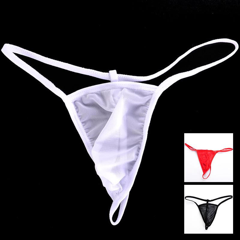 Mens Underwear G String Thongs Mesh T Back Briefs Bikini Men Underpants Low Rise