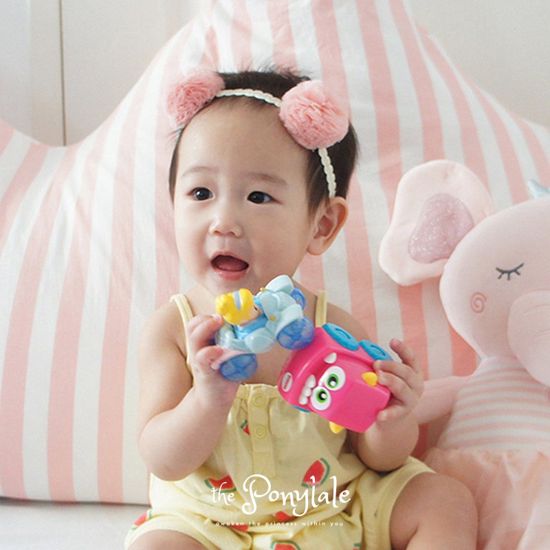 pom pom baby headband