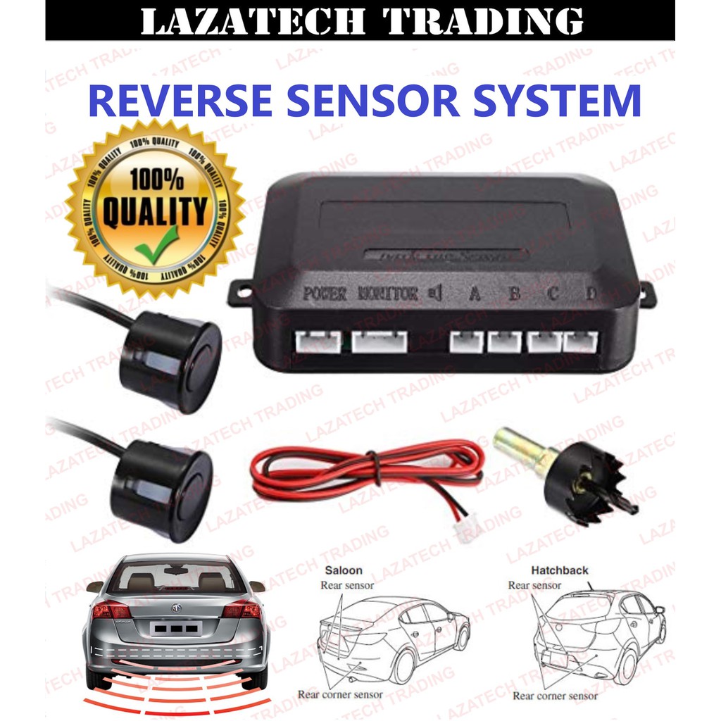 CAR REVERSE SENSOR SYSTEM (UNIVERSAL & COMPLETE SET) Shopee Malaysia