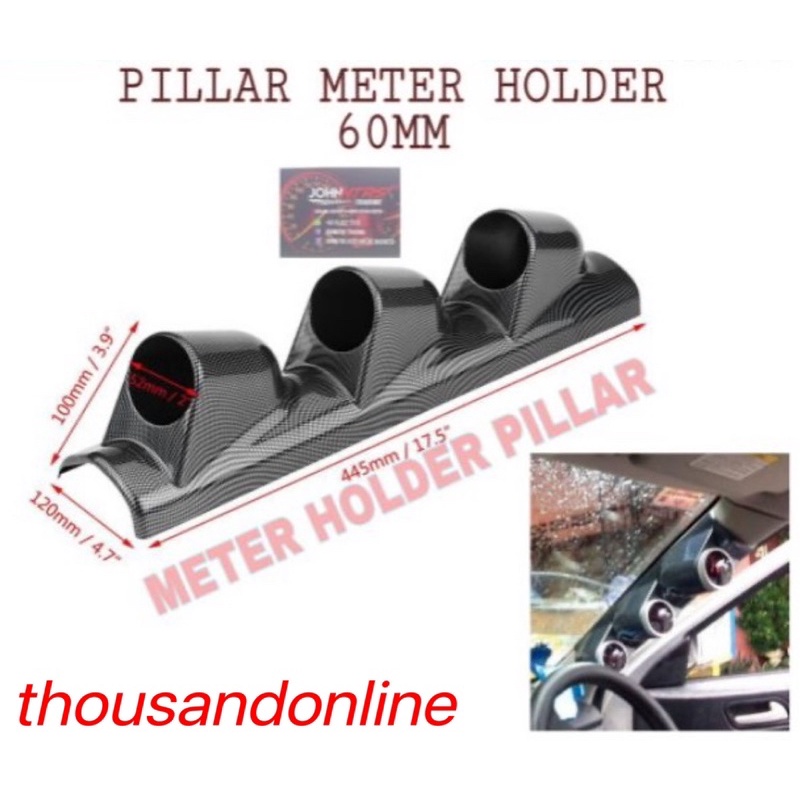 DASHBOARD SINGLE / 2 IN 1 / 3 IN 1 METER GAUGE PILLAR 60MM MOUNT POD