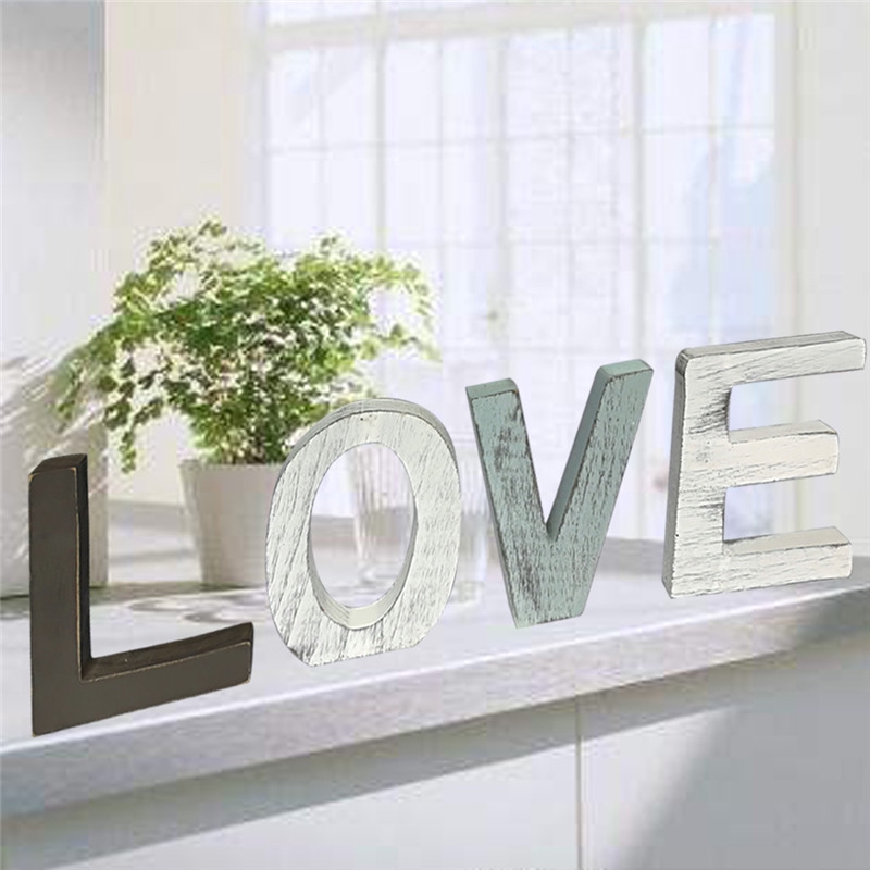 Wooden Letter Alphabet Word Free Standing Wedding Party Home