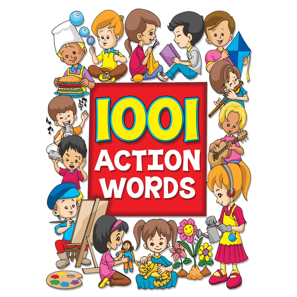 1001 Action Words Book Buku pembelajaran awal pra sekolah / sekolah