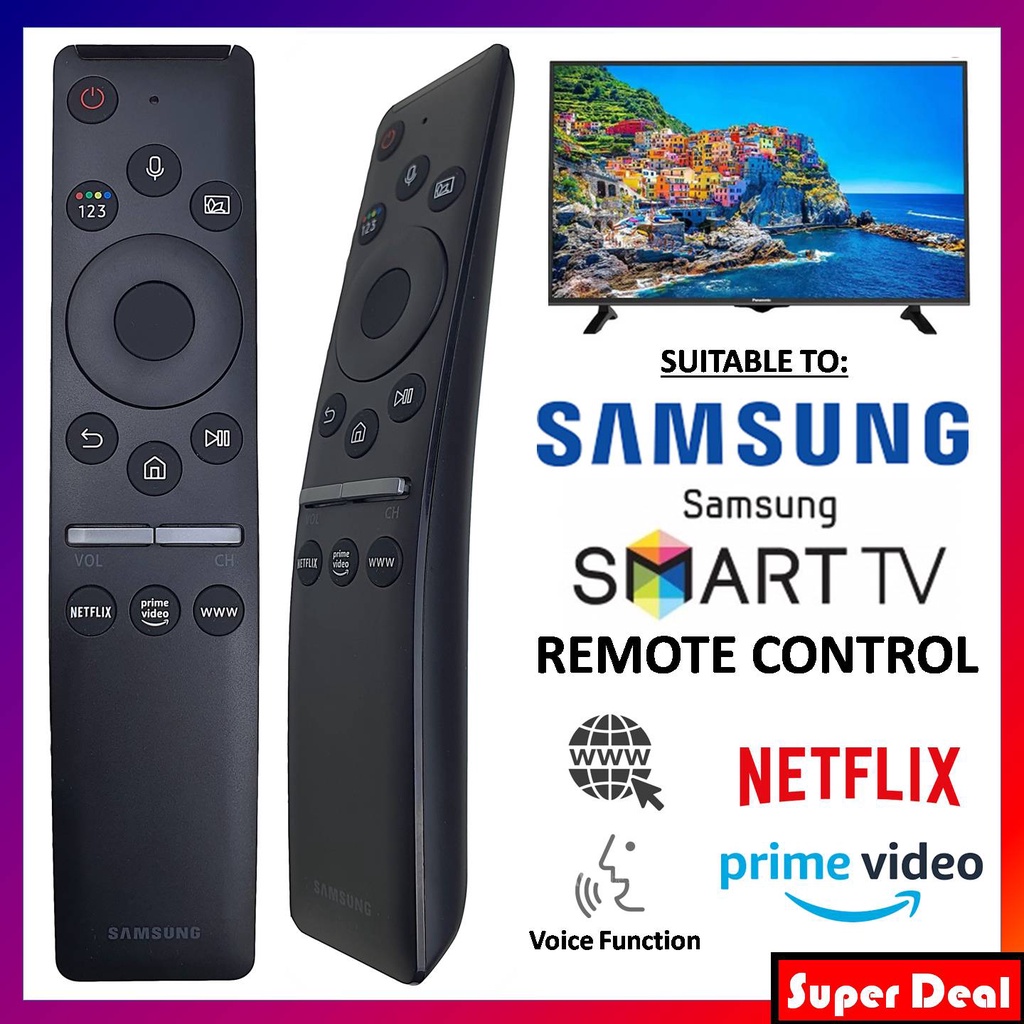 SAMSUNG Netflix Prime Video Smart TV Remote Control With Voice Function ...