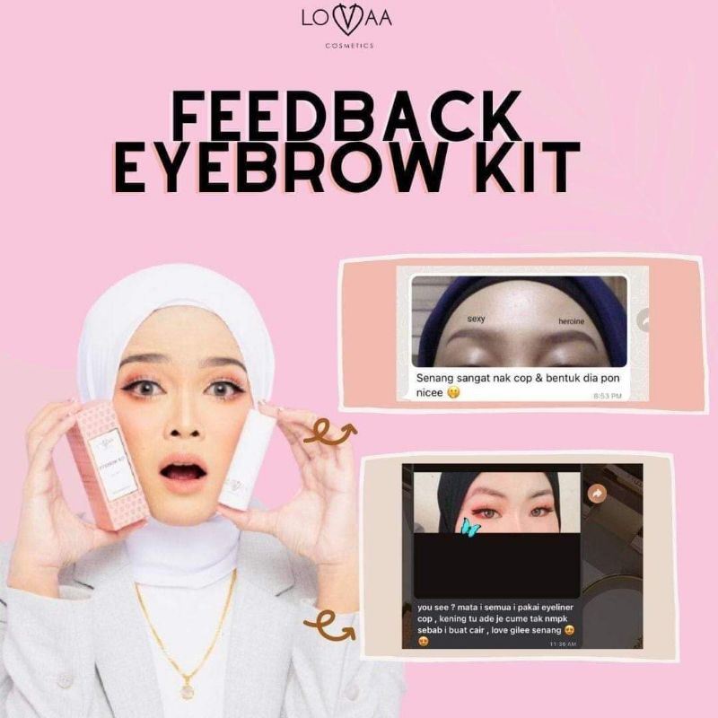 eyebrow kit lova cosmetics Shopee Malaysia