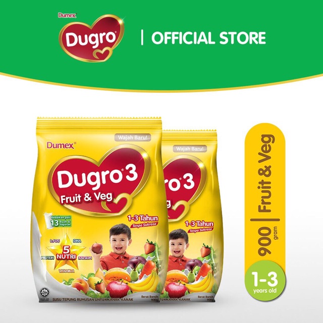 Dugro Fruit Vege 900g Step 1 Step 2 Step 3 X 6 Packs Rm135 Shopee Malaysia