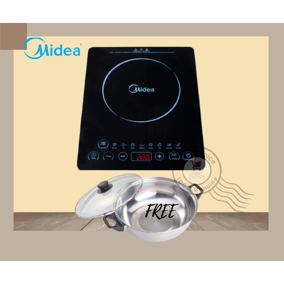 Midea C21 Rt21 2100w Full Glass Touch Control Induction Cooker