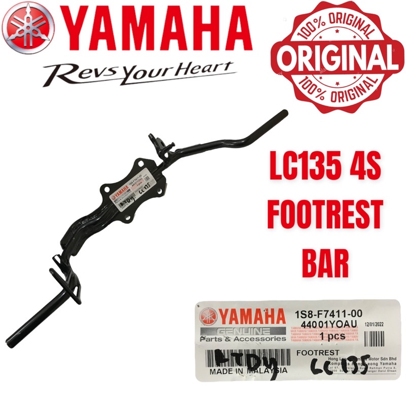 YAMAHA LC135 V1V7 4SPEED 4S FRONT STEP BAR 100 ORIGINAL HLY 135LC