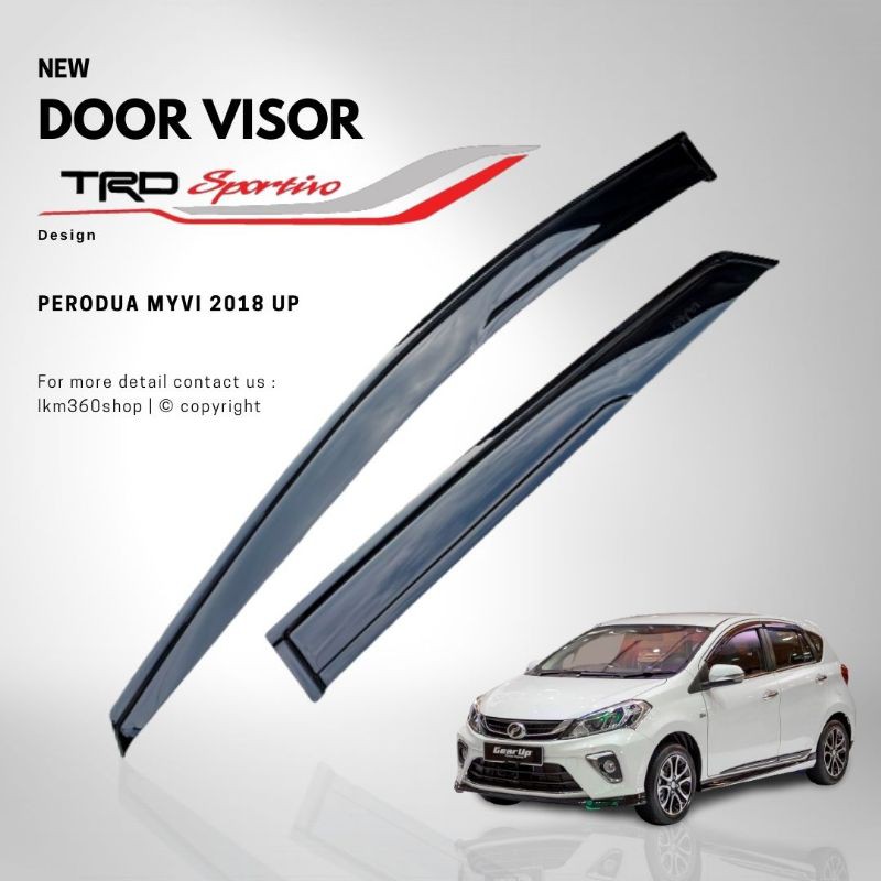 Perodua Myvi 2018 2022 Door Visor TRD Sportivo Style Shopee Malaysia